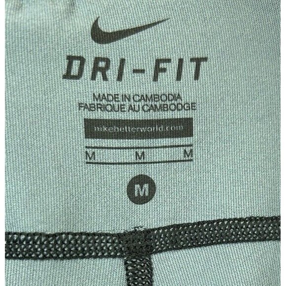 Nike Dri Fit Womens Relay Printed Crop Running Tight Leggings Sz Med Teal Stone - Picture 5 of 9